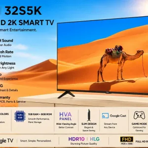 QLED FHD SMART -TCL Bezel less Dolby WIFI Google TV 32S5K